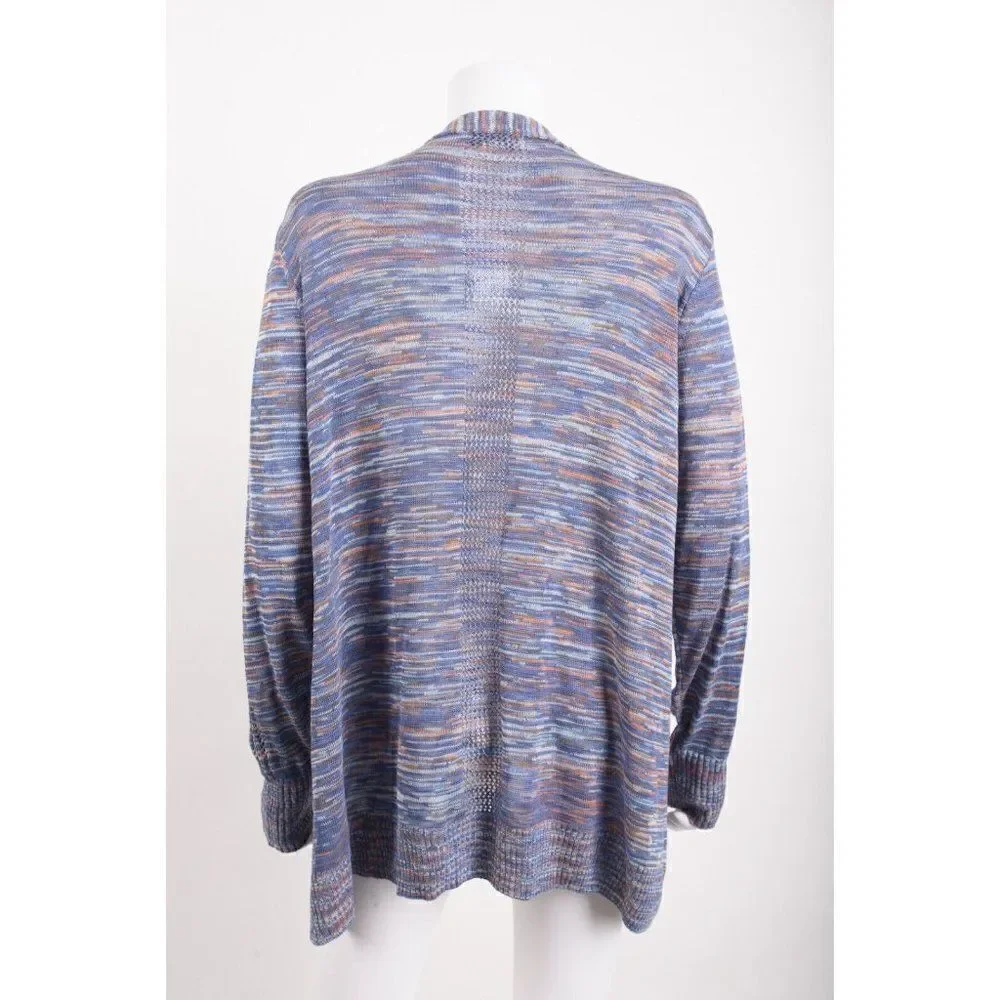 CJ Banks Womens Cardigan Sweater Open Front 1X 16 18W Multi-Color NWT